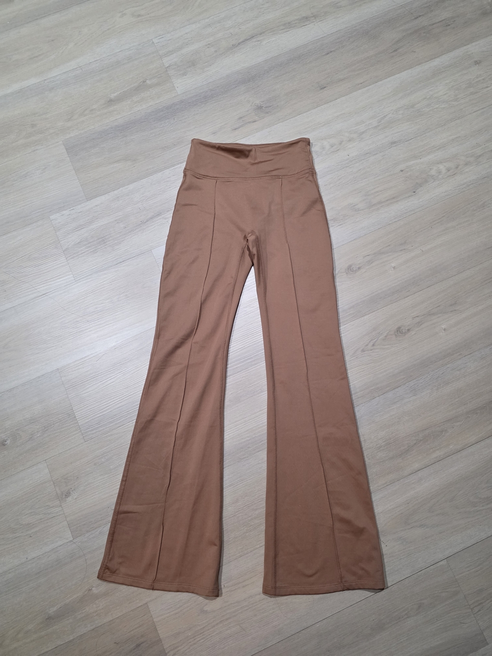 PINK Victoria's Secret Flared High-Waist Pants in Camel Brown
